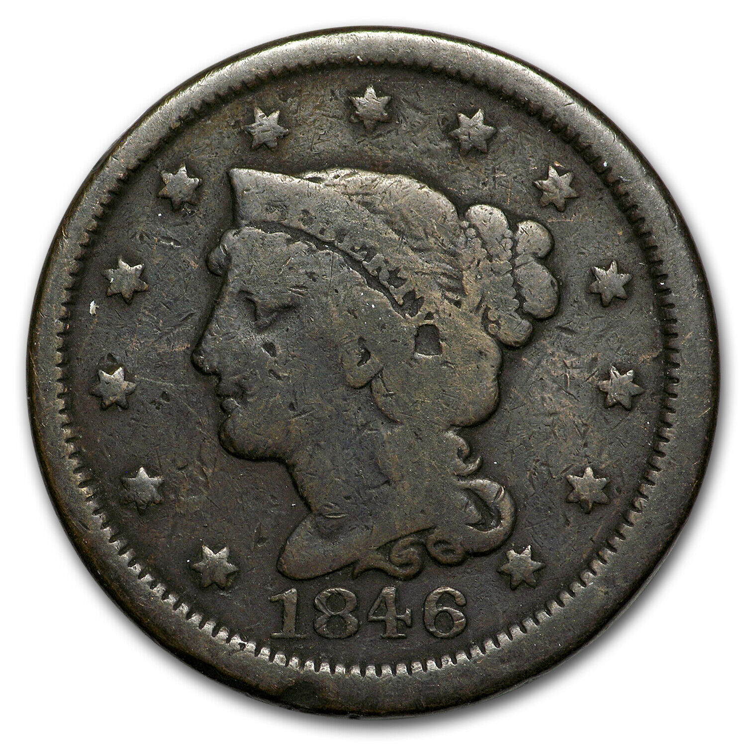 1846 Large Cent Sm Date Good - Sku#8181